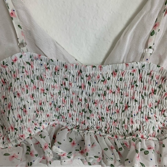 Princess Polly Ditsy Floral Crop Tank Top Size 4 - Picture 7 of 12